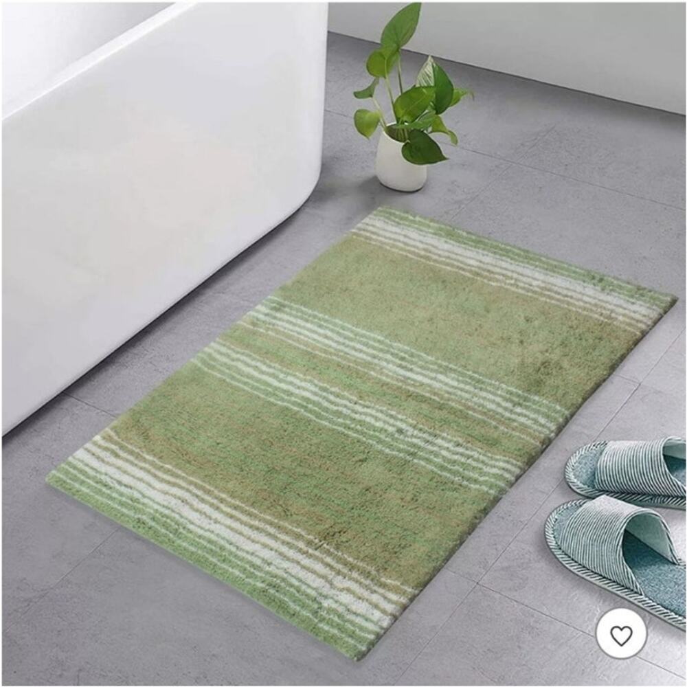 21"x34" Gradiation Rug Collection Sage Cotton Tufted Bath Rug - Home Weavers